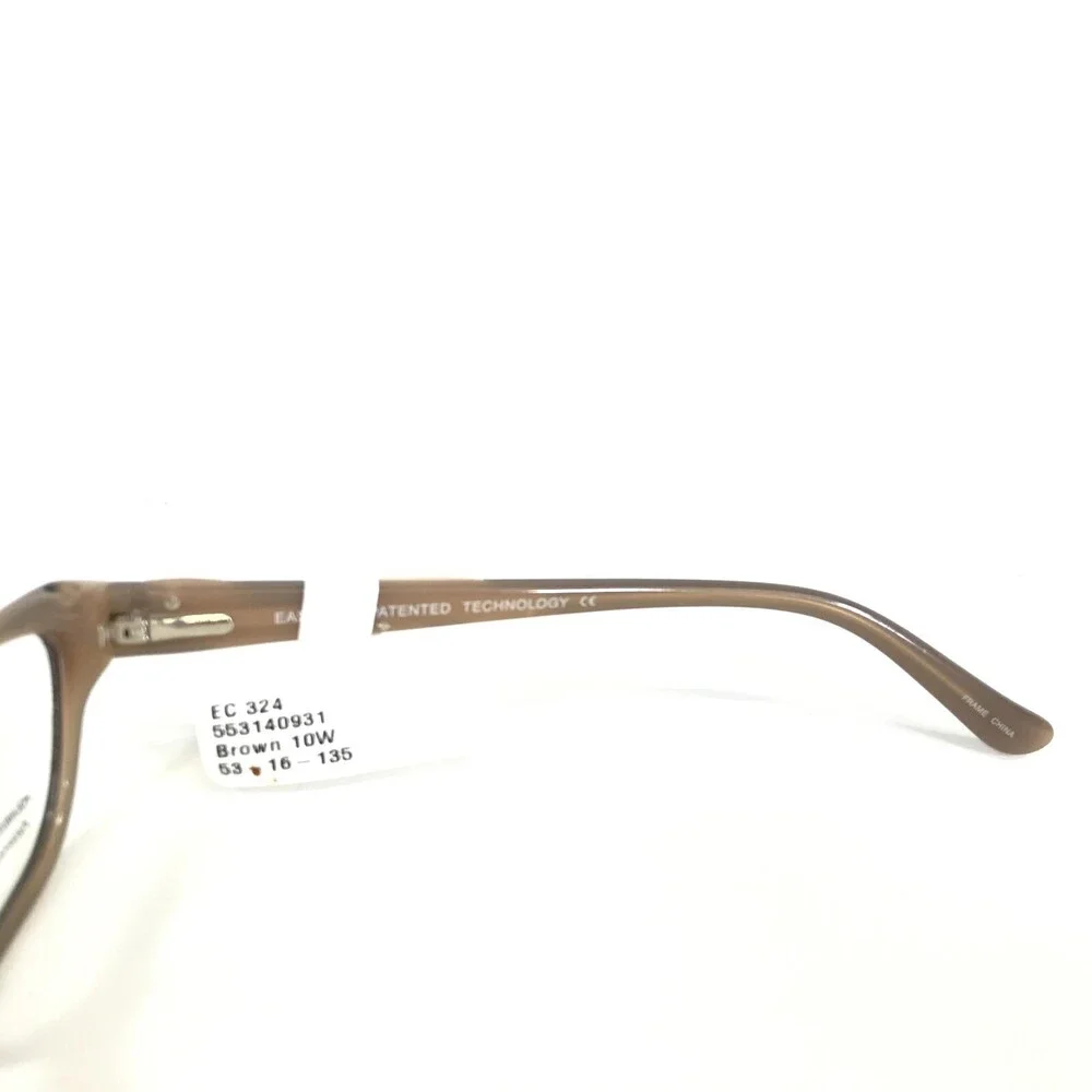 Easyclip Eyeglasses Frames MOD EC324 Brown Cat Eye Frames with Clip On Lenses